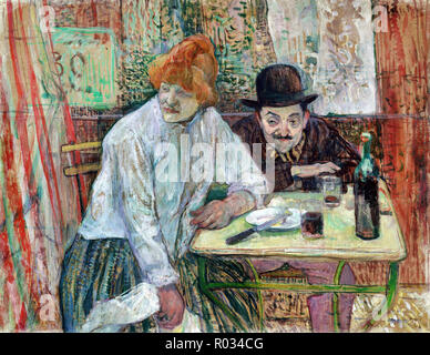 Henri de Toulouse-Lautrec, presso il Cafe La Mie, circa 1891, olio su cartoni, il Museo delle Belle Arti di Boston, Stati Uniti d'America. Foto Stock