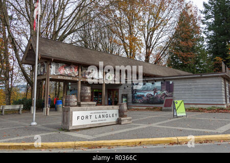 Fort Langley, Canada - Circa 2018 - Fort Langley sito storico Foto Stock