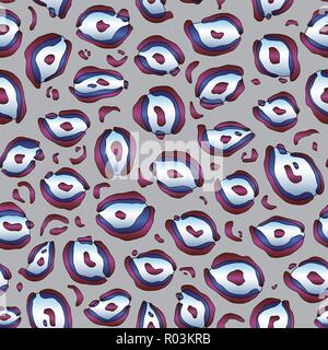 Disegnato a mano stampa animale seamless pattern. Abstract stilizzata cheetah pelle sfondo per la superficie di progettazione, tessili, carta da imballaggio, sfondo, custodia per telefono Illustrazione Vettoriale
