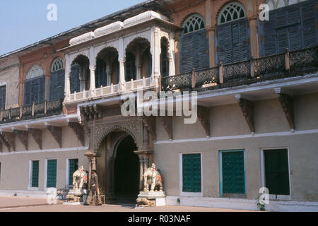 Ingresso del palazzo, Ramnagar Fort, Varanasi, Uttar Pradesh, India, Asia Foto Stock