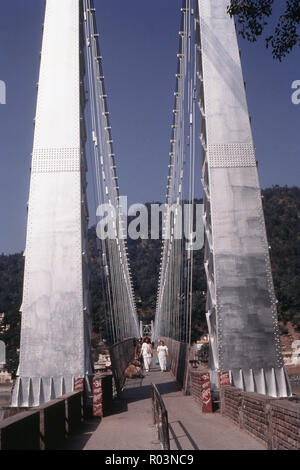 Ram Jhula, Shivanand Jhula, Rishikesh, Uttar Pradesh, India, Asia Foto Stock