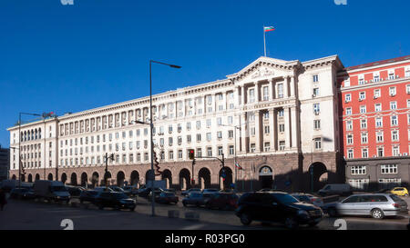 SOFIA, BULGARIA - 20 dicembre 2016: l'edificio del Consiglio dei ministri di Sofia, Bulgaria Foto Stock