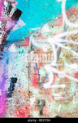 La vernice sulla parete di cemento, abstract color pastello sfondo grunge Foto Stock