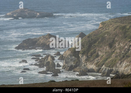 La resistente bellissima costa a Pt. Reyes National Seashore in California. Foto Stock