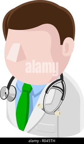 Medico uomo Avatar icona Persone Illustrazione Vettoriale