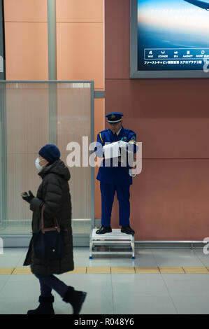 Osaka, Giappone airport dipendente all Aeroporto Kansai Foto Stock