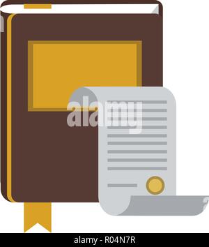 Giustizia e diritto di costituzione prenota e foglio illustrazione vettoriale graphic design Illustrazione Vettoriale