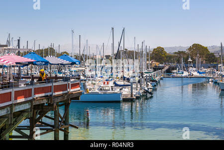 Fisherman Wharf, Monterey Bay Peninsula, Monterey, Oceano Pacifico, California, Stati Uniti d'America, America del Nord Foto Stock