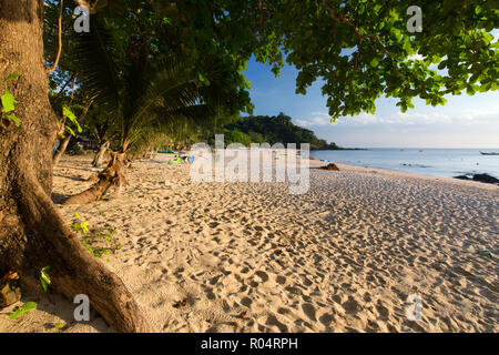 Charlie resort spiaggia selvaggia al crepuscolo in Ko Mook isola, della Thailandia . Foto Stock