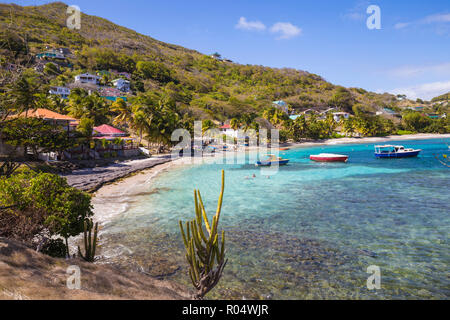 Friendship Bay, Bequia, Grenadine, Saint Vincent e Grenadine, West Indies, dei Caraibi e America centrale Foto Stock