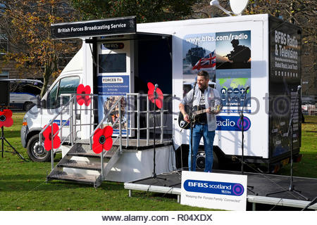 Edinburgh, Regno Unito. 1 Novembre, 2018. Edinburgh Poppy Day ospitato da PoppyScotland in St Andrew Square. Credito: Craig Brown/Alamy Live News. Foto Stock