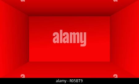 Rosso camera vuota studio gradiente usato per lo sfondo e il display del tuo prodotto Foto Stock
