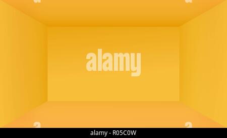 Giallo camera vuota studio gradiente usato per lo sfondo e il display del tuo prodotto Foto Stock