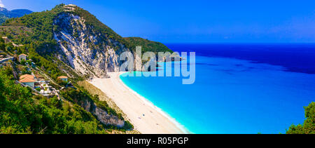 Bella Baia di Milos,Lefkada isola,Grecia. Foto Stock