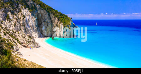 Suggestiva isola di Lefkada island,vista panoramica,Grecia. Foto Stock