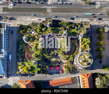 Vista aerea, Verde Citadell, Casa Hundertwasser, Arthotel Magdeburg, Magdeburg-Altstadt, Magdeburgo, Sassonia-Anhalt, Germania, DEU, Europa, vista aerea Foto Stock