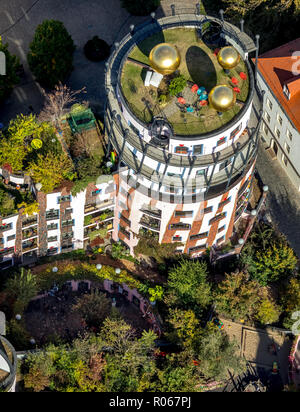 Vista aerea, Verde Citadell, Casa Hundertwasser, Arthotel Magdeburg, Magdeburg-Altstadt, Magdeburgo, Sassonia-Anhalt, Germania, DEU, Europa, vista aerea Foto Stock