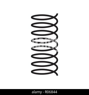 Molla a spirale icona vettore. simbolo flessibile Illustrazione Vettoriale