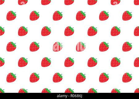 Fragola Seamless Pattern. Illustrazione Vettoriale Illustrazione Vettoriale
