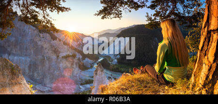 Gola del Reno (Ruinaulta), Flims, Distretto di Imboden, Canton Grigioni (Grigioni), Svizzera, Europa Foto Stock