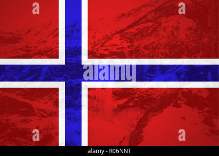 Bandiera della Norvegia in un design minimalista e di alta qualità Foto Stock
