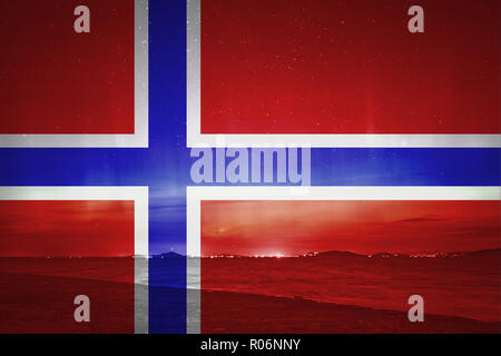 Bandiera della Norvegia in un design minimalista e di alta qualità Foto Stock