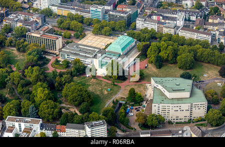 Philharmonie Essen accanto a Aalto-Theater, Essen-Mitte, Essen, la zona della Ruhr, Renania settentrionale-Vestfalia, Germania, DEU, Europa, vista aerea, uccelli-occhi vista, Foto Stock