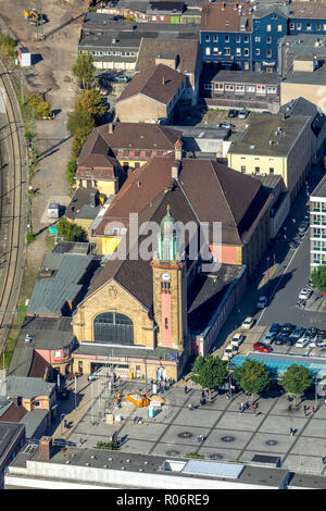 Vista aerea, Hagen Stazione Centrale, travel center DB, Berliner Platz, Hagen, zona della Ruhr, Renania settentrionale-Vestfalia, Germania, Europa, DEU, uccelli-occhi vista, Foto Stock