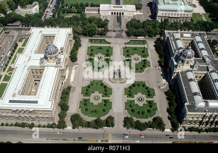 Wien, Luftbild, Naturhistorisches Museum - Vienna, Vista Aerea, il Museo di Storia Naturale Foto Stock