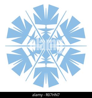Semplice elemento di fiocco di neve Illustrazione Vettoriale