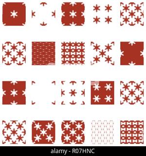 Il simbolo del fiocco di neve semplice insieme senza soluzione di continuità 03 Illustrazione Vettoriale