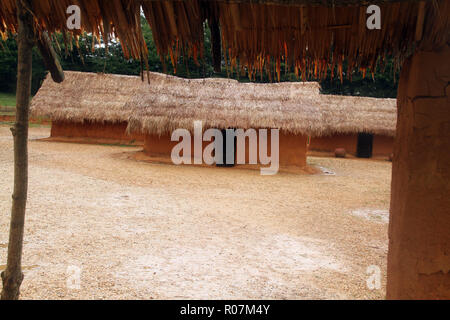 1700 West African Farm esposto al Frontier Culture Museum di Staunton, VA, USA Foto Stock