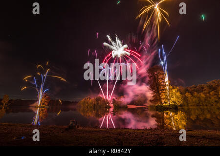 Hawley Lago fuochi d'artificio Foto Stock