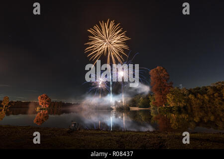 Hawley Lago fuochi d'artificio Foto Stock