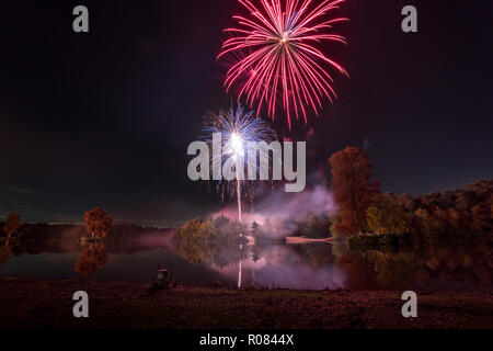 Hawley Lago fuochi d'artificio Foto Stock