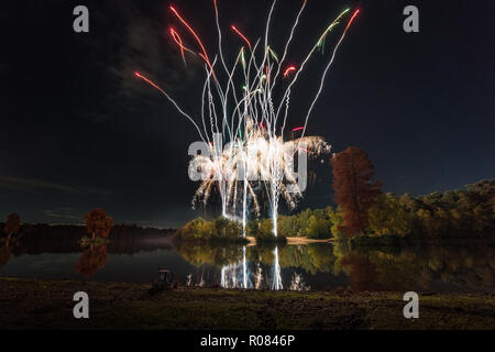 Hawley Lago fuochi d'artificio Foto Stock