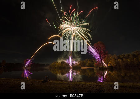 Hawley Lago fuochi d'artificio Foto Stock