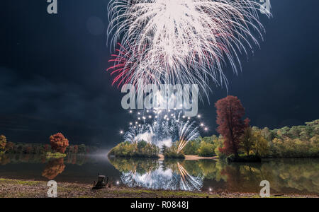 Hawley Lago fuochi d'artificio Foto Stock