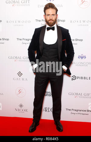 Craig McGinlay frequentando il nono annuali globali di dono gala tenutosi presso il Rosewood Hotel, Londra. Foto Stock