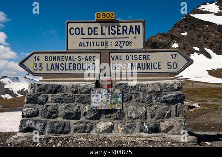 Col de l'Iseran, Savoie, in Francia, in Europa. Foto Stock