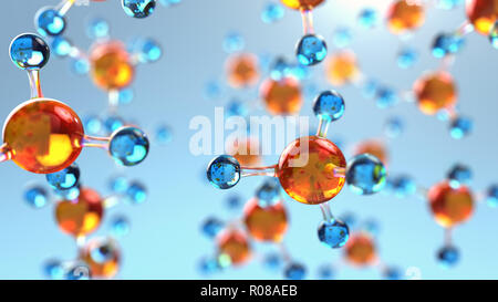 Abstract molecole trasparente Foto Stock