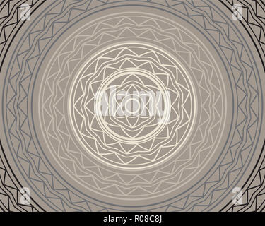 Eleganti ornamenti Mandala di pizzo. Antico fregio decorativo pattern. Disegnate a mano l'Islam, l'Arabo, indiano, motivi ottomano, pizzo ciondolo, biglietti di auguri, w Foto Stock