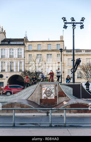 Skatepark, Bordeaux, Francia 2017 Foto Stock