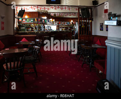 The Lion Hotel, Blackburn. Una vecchia casa pubblica in pietra marrone. Foto Stock