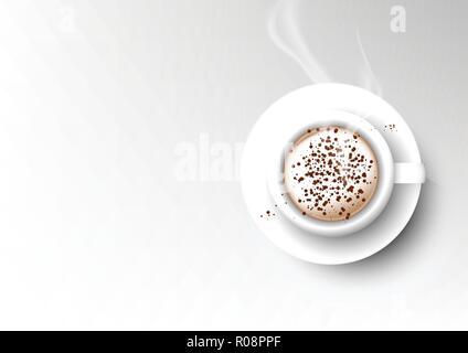 Il vettore isolato tazza di caffè collection design, cappuccino Illustrazione Vettoriale