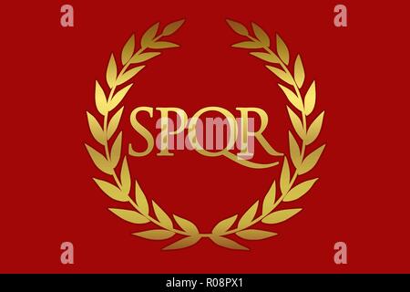 Muito spqr roma antiga império romano presente natal bandeira de