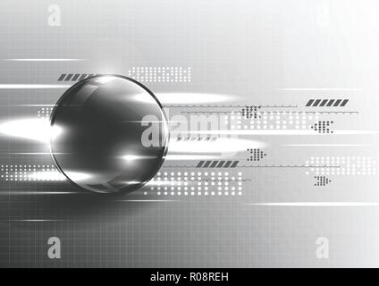 Tecnologica moderna globale di connessione di comunicazione abstract background design vettoriali Illustrazione Vettoriale