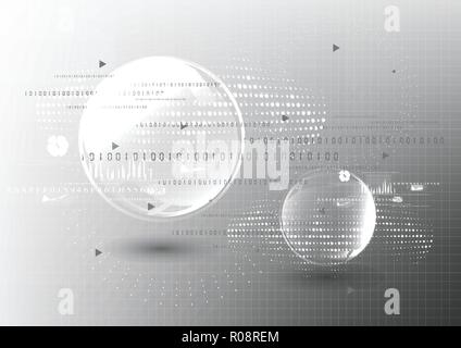 Tecnologica moderna globale di scambio di comunicazione abstract background design vettoriali Illustrazione Vettoriale