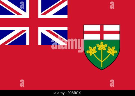 Semplice indicatore provincia del Canada. Ontario Illustrazione Vettoriale