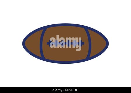 American piede palla icona logo design ispirazione isolata su sfondo bianco Illustrazione Vettoriale